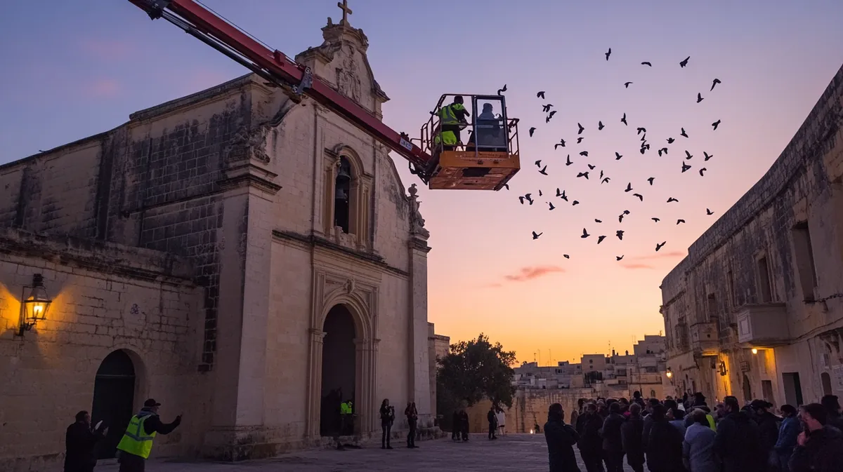 Żurrieq Deputises Retired Bus Driver to Fire Pastizzi From Cherry-Picker as 'Austerity Rockets'