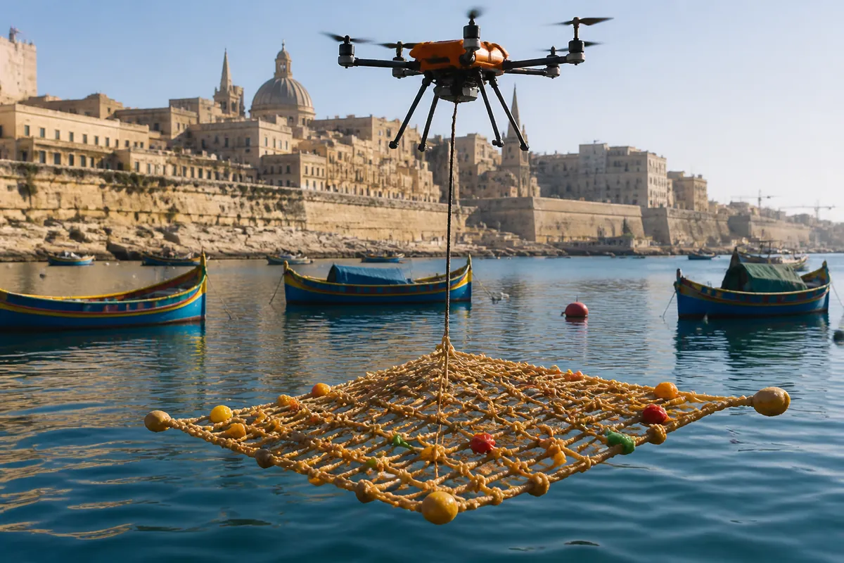 Maltese Government Replaces Luzzu Boats with Drone Marzipan Nets to Attract Tourists