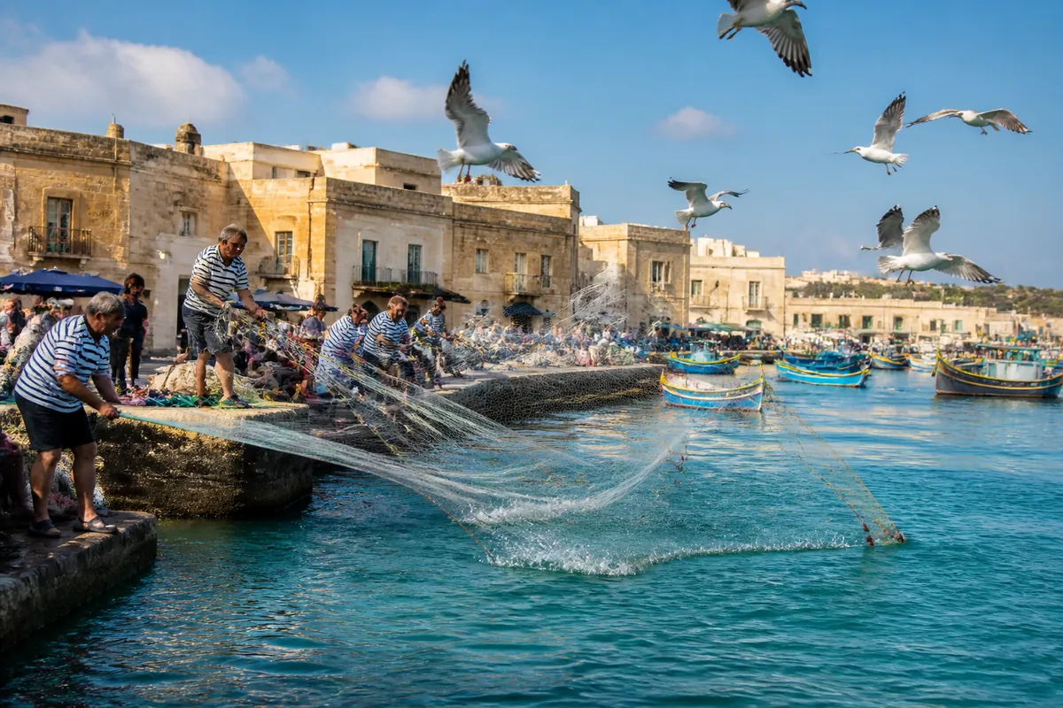 Marsaxlokk Declares Fishing Nets as National Sport, Seagulls Named Referees