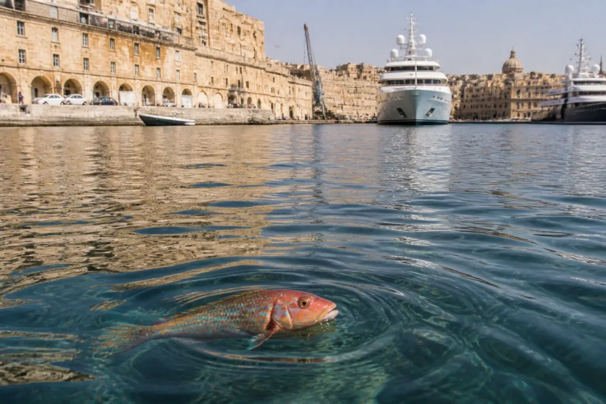 Fish in Grand Harbour Declares Itself Minister of Sustainability, Demands More Pastizzi