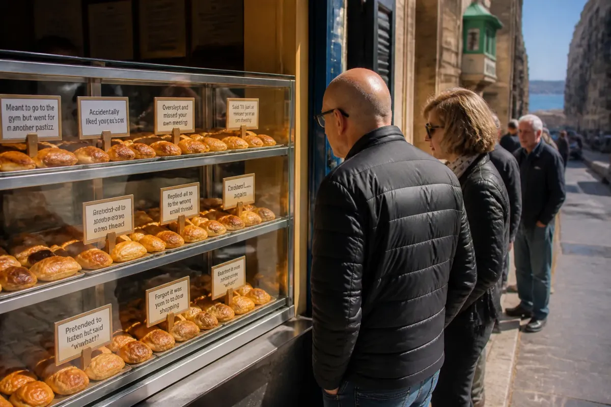 Valletta Bakery Introduces New Pastizzi Filled with Hypothetical Scenarios for a Brighter Malta