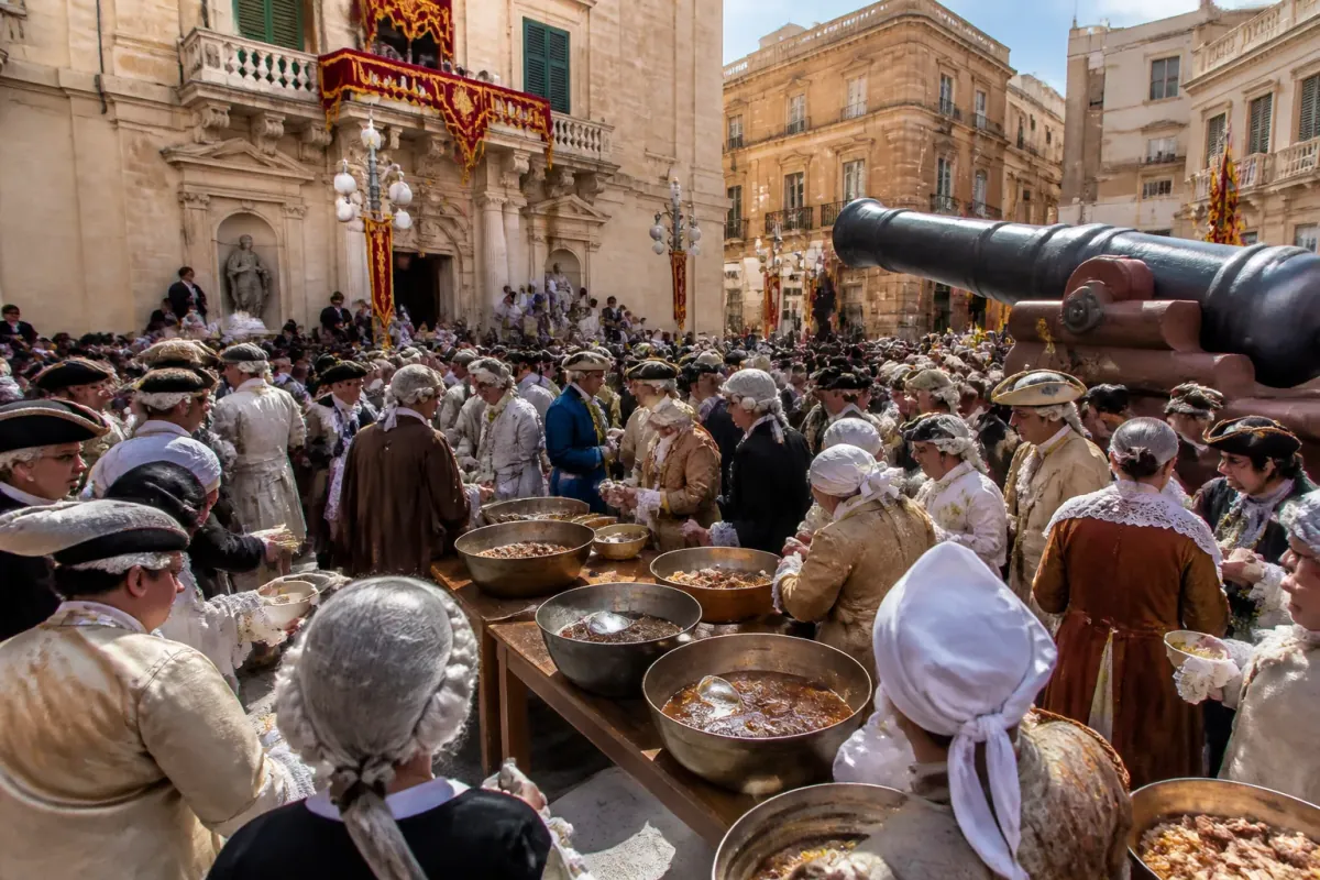 Maltese Government Replaces Public Holidays with Mandatory Fenkata Days Dressed as Historical Figures