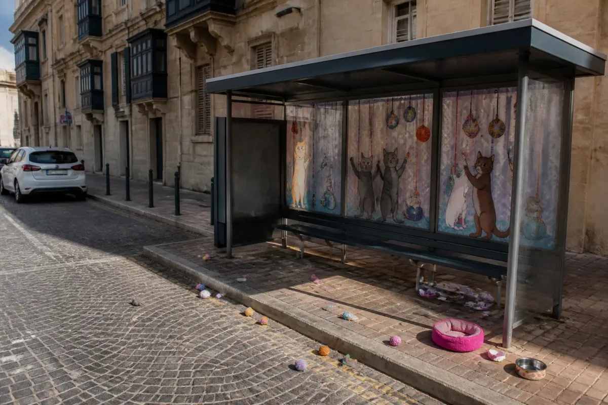 Maltese Government to Convert Valletta's Bus Stops into Cat Cafés, Stray Cats to Get Free Wi-Fi for TikTok Trends